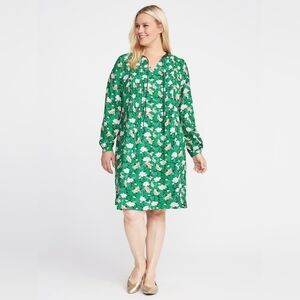 Pintuck Swing Small Womens Green Dress Old Navy